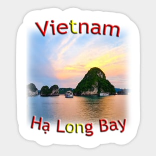 Vietnam - Hạ Long Bay sunset beauty Sticker